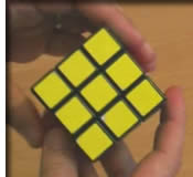 rubik's cube - face jaune