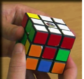 Rubik's cube tranches face blanche